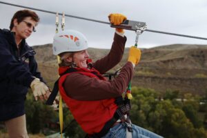 Ziplining at Bar Lazy J Ranch
