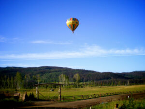 Hot air balloon at Vista Verde Ranch
