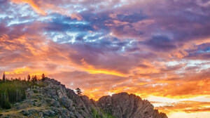 Sunset sky with clouds