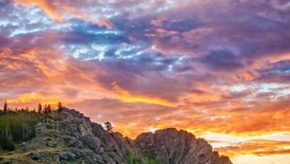 Sunset sky with clouds