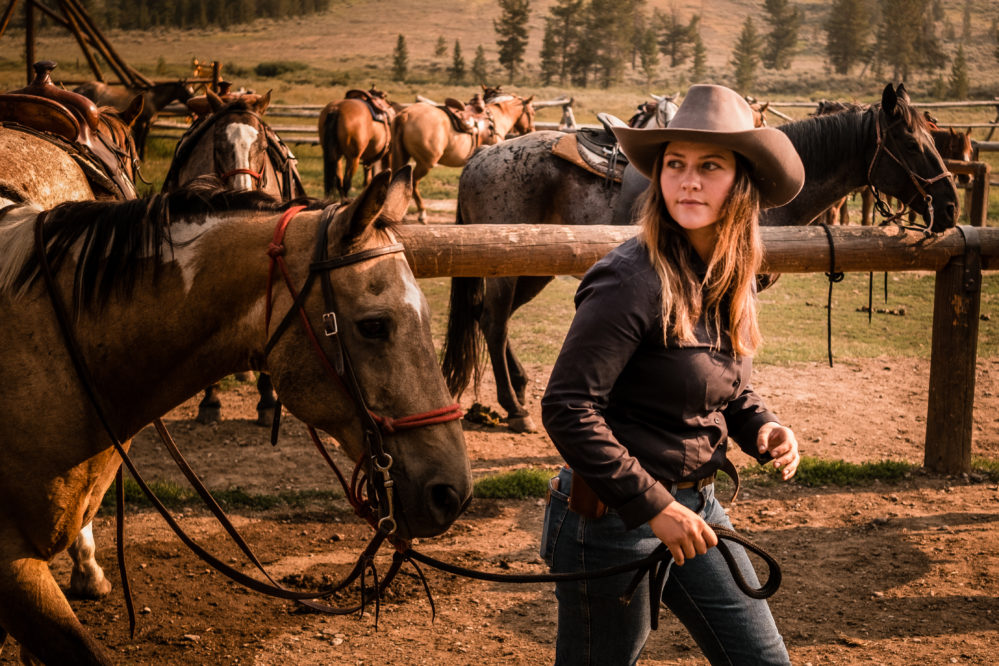 NQCR gal leading a horse