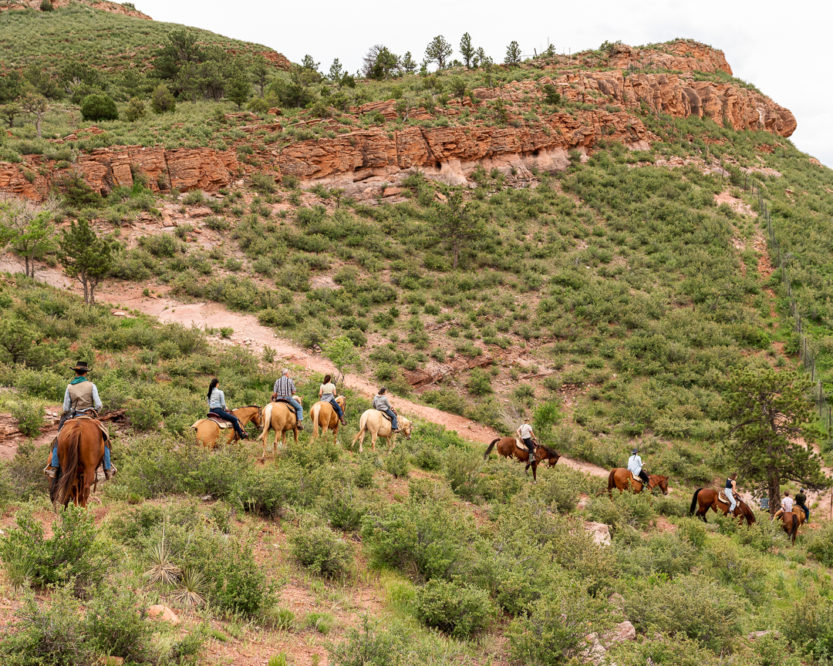 Sylvan Dale trail ride several riders