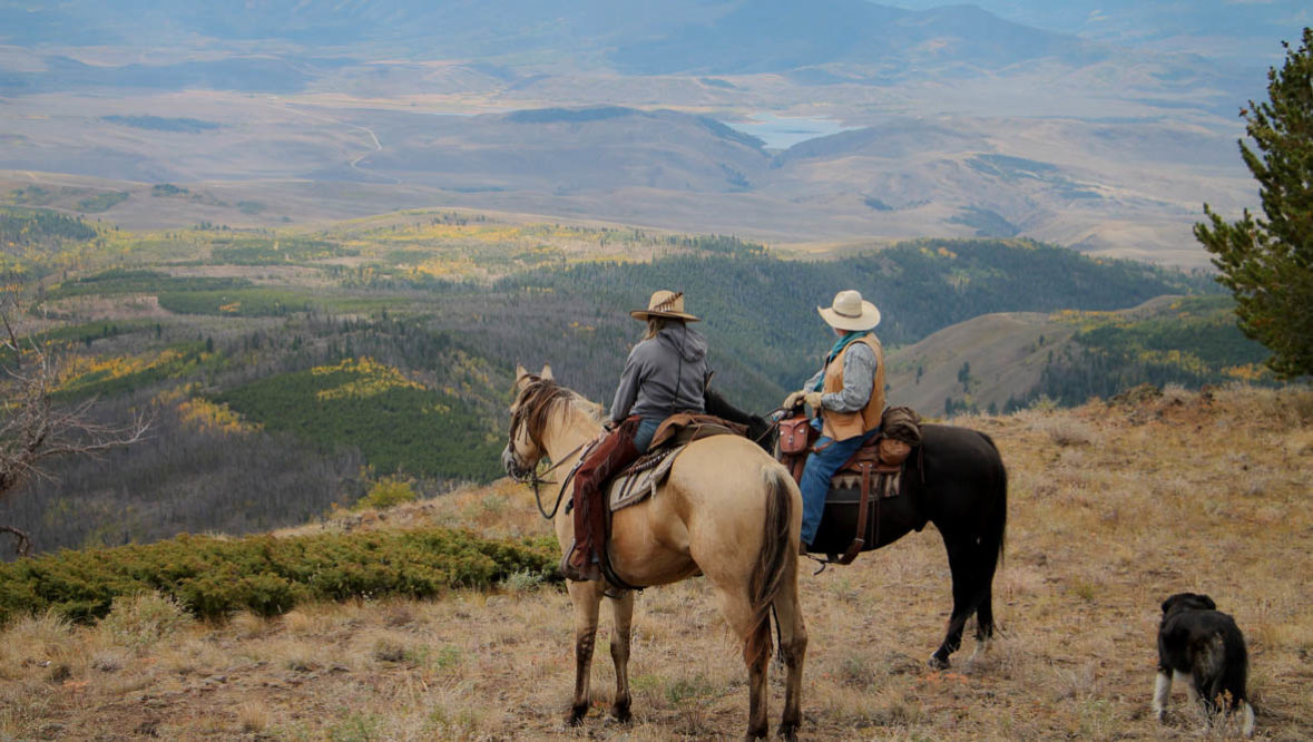 Trail ride with a view at Bar Lazy J Ranch