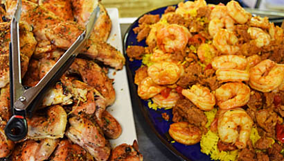 Plates of food at Hawley Mountain Guest Ranch