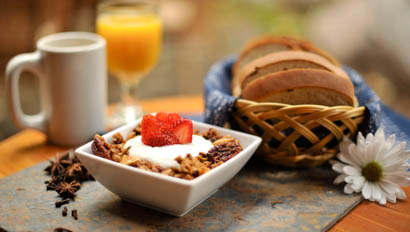 Granola breakfast at Mountain Sky Guest Ranch
