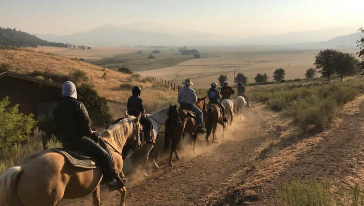 Sunset trail ride at Rankin Ranch