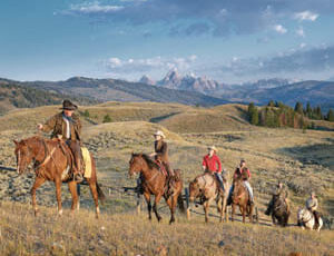 Trail ride near a fence at Red Rock Lodge