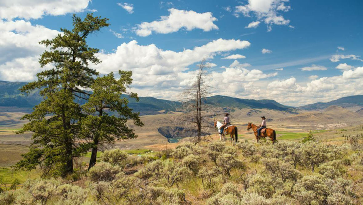 Sundance Guest Ranch trail riding with a view