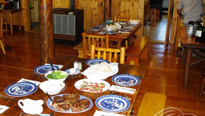 Sweet Grass Ranch dining tables and place settings