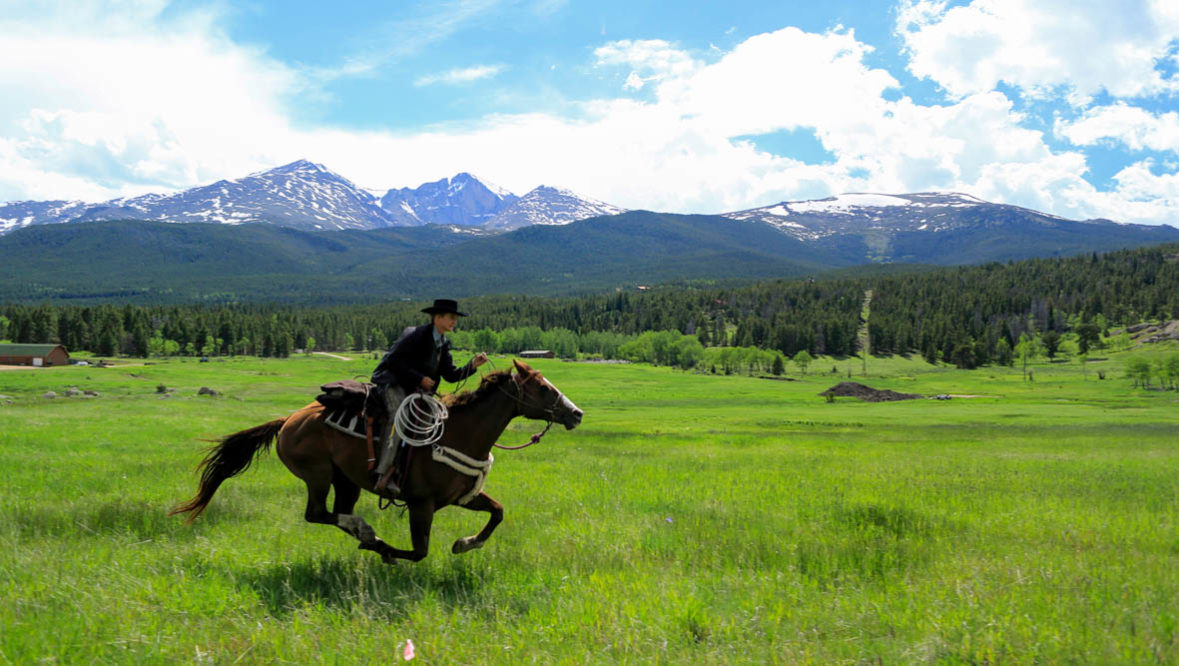 Wind River horse running