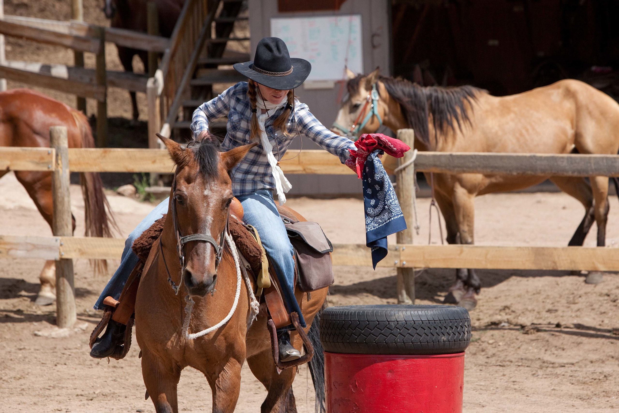 Sundance Trail Arena Rodeo Barrel Race Riding Lesson