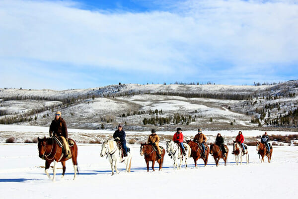 Winter horse ride