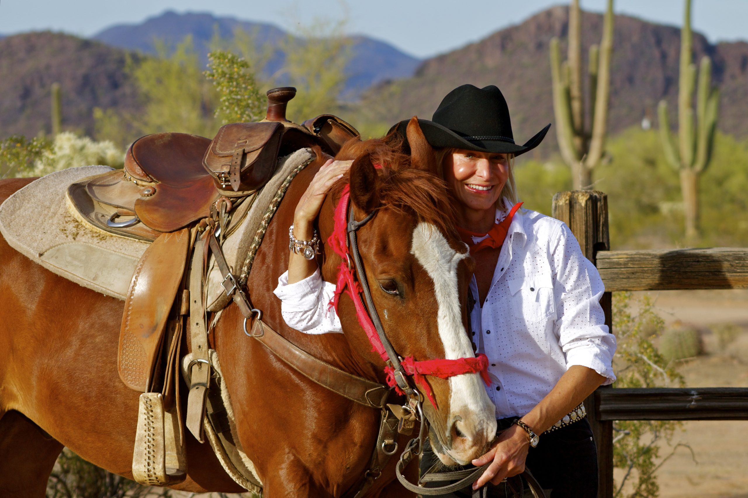 White Stallion Cowgirl Cactus