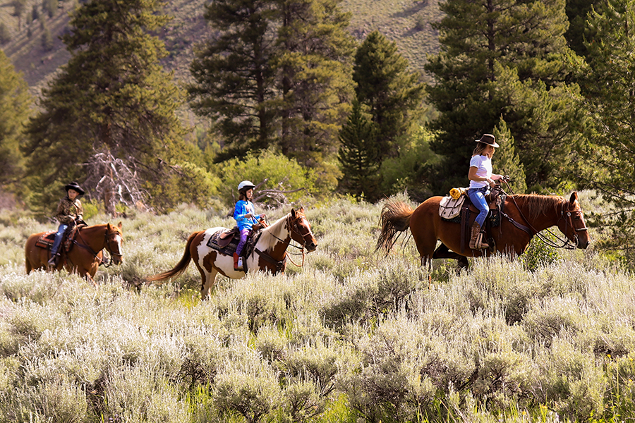 Rawah Ranch trail ride with kids